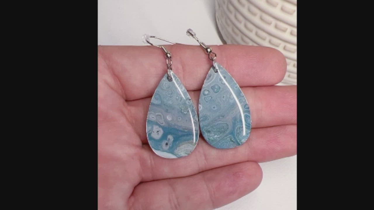 'Blue Geodes' Earrings