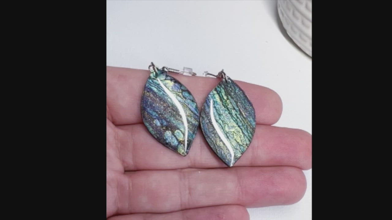 'Peacock River' Earrings