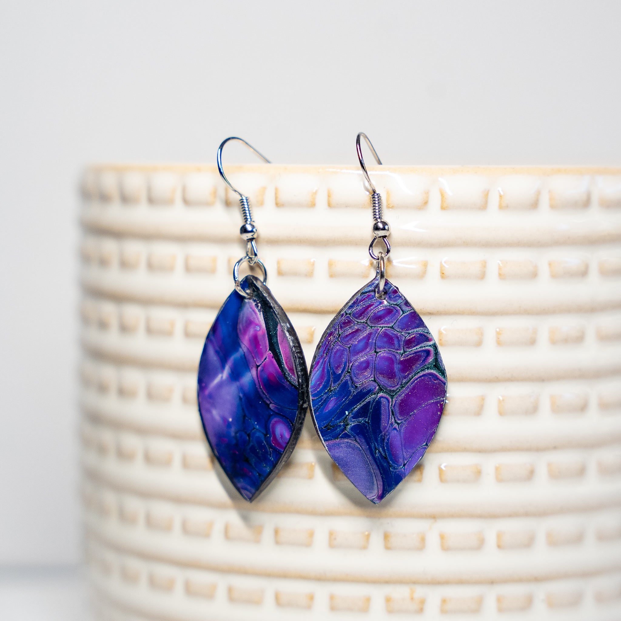 'Purple Dragon Small' Earrings