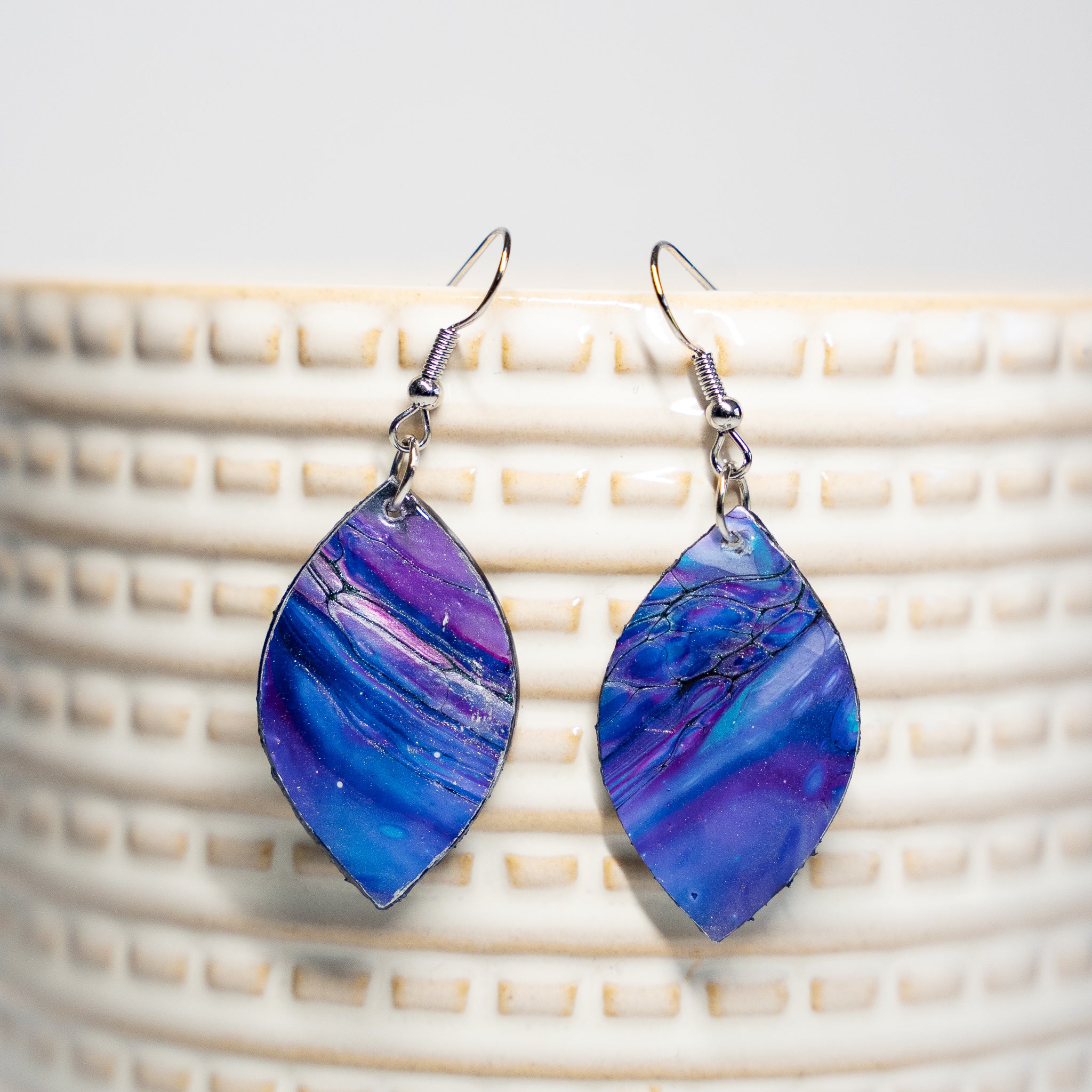 'Purple Strata' Earrings