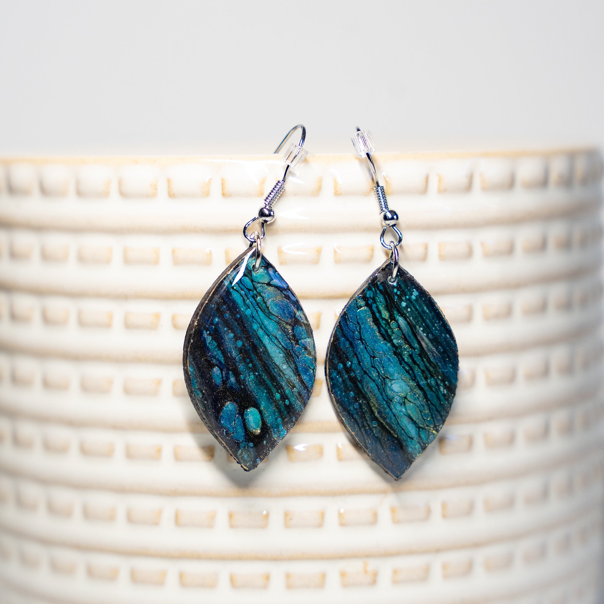 'Peacock River' Earrings