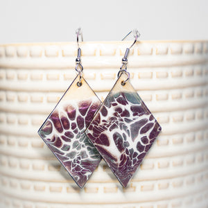 'Purple Diamond' Earrings