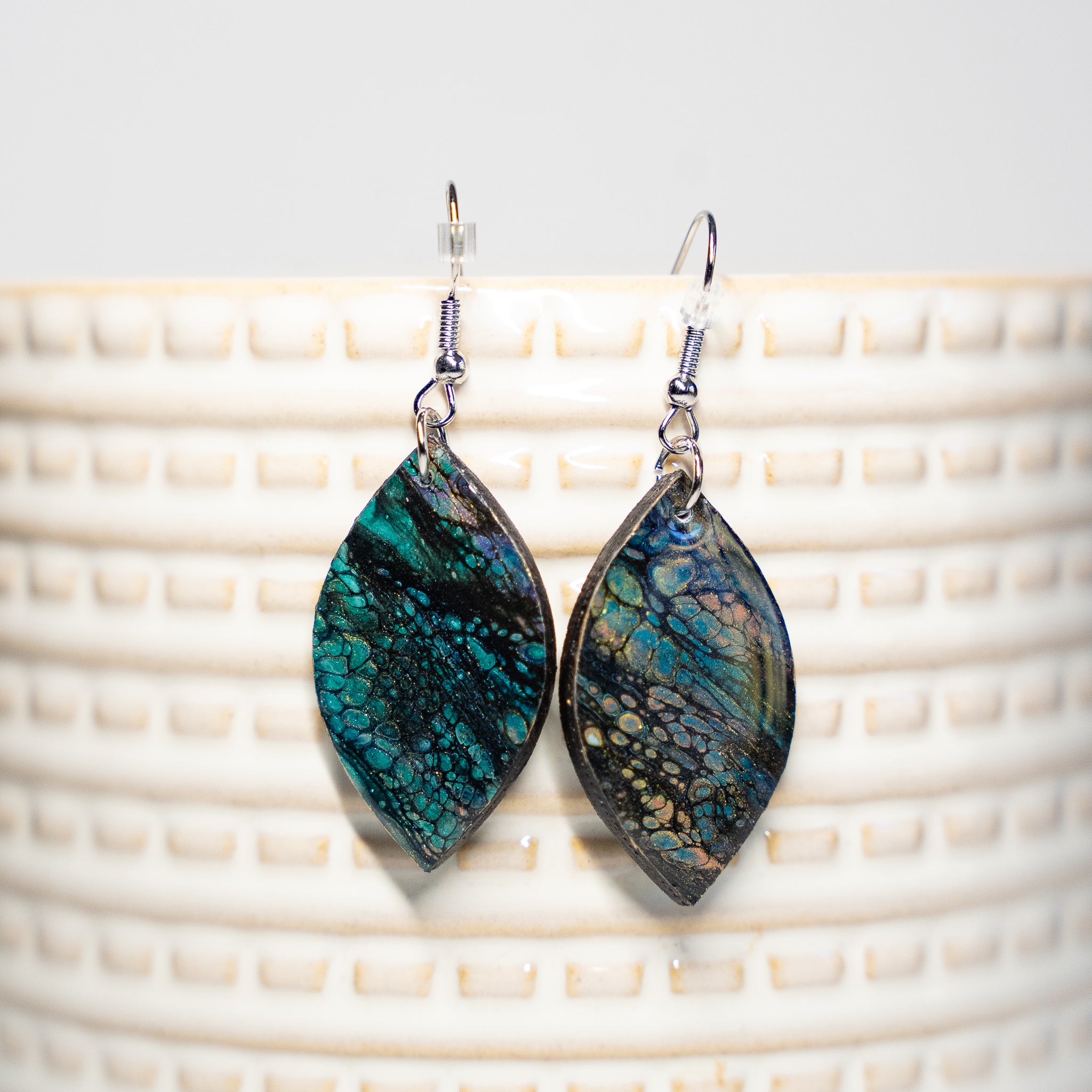 'Peacock Pebbles' Earrings