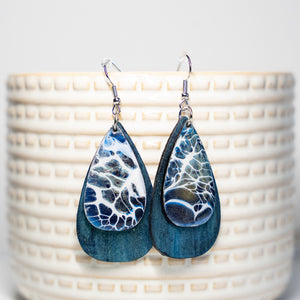 'Midnight Teal' Layer Earrings