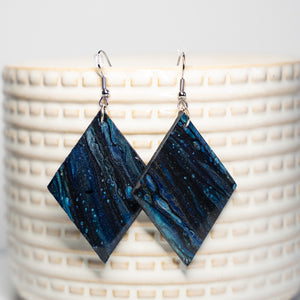 'Purple-Blue River' Earrings