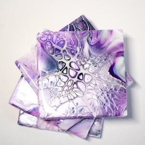 Lilac Coasters - Set of 4