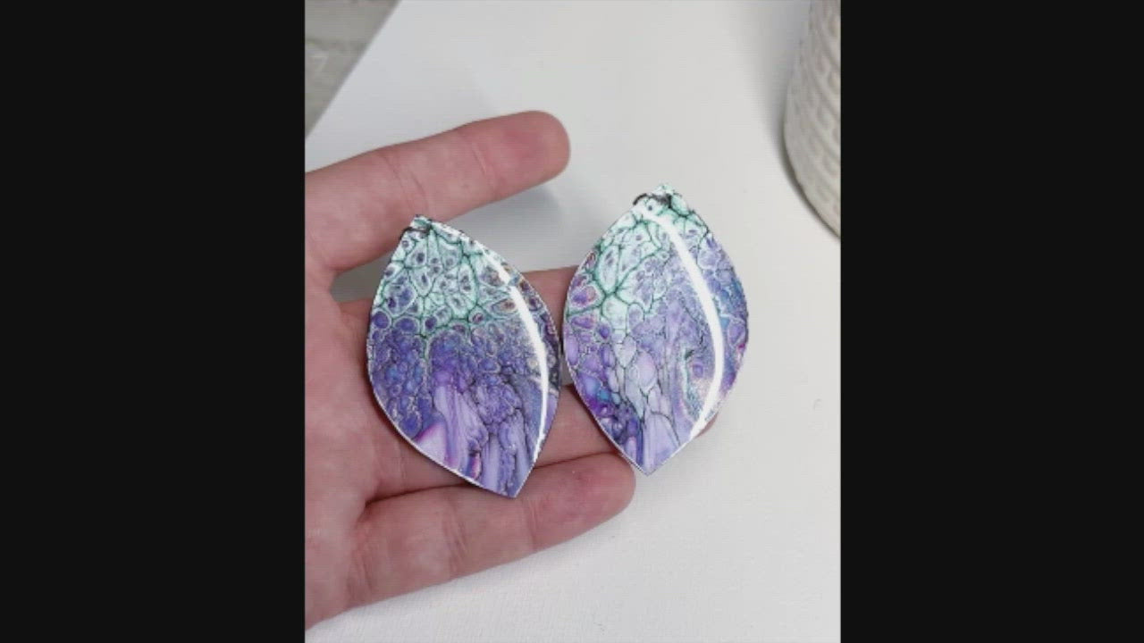 'Purple Dragon Large' Earrings